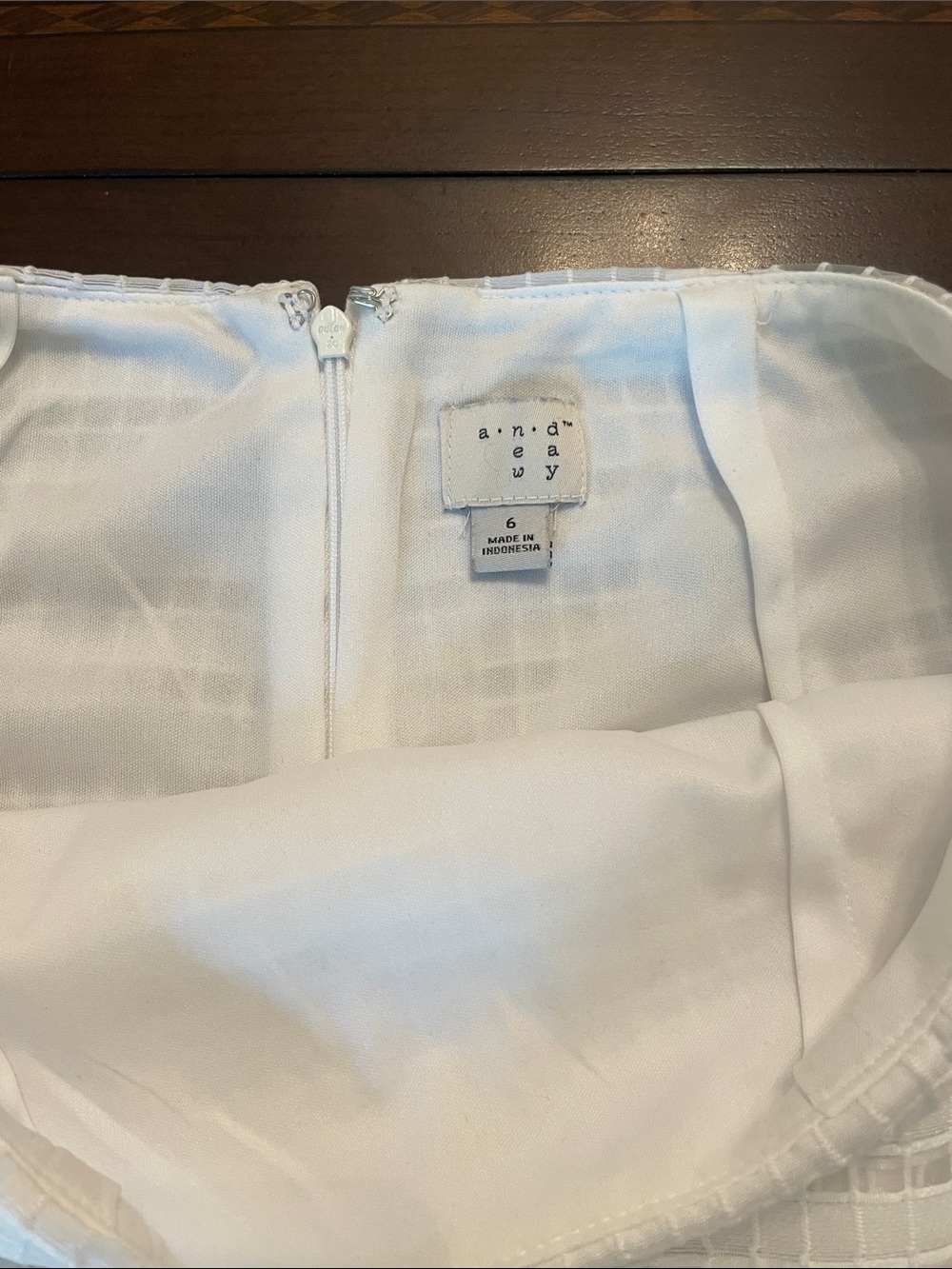 A New Day White Ruffle Skirt Size 6 - Picture 2 of 7
